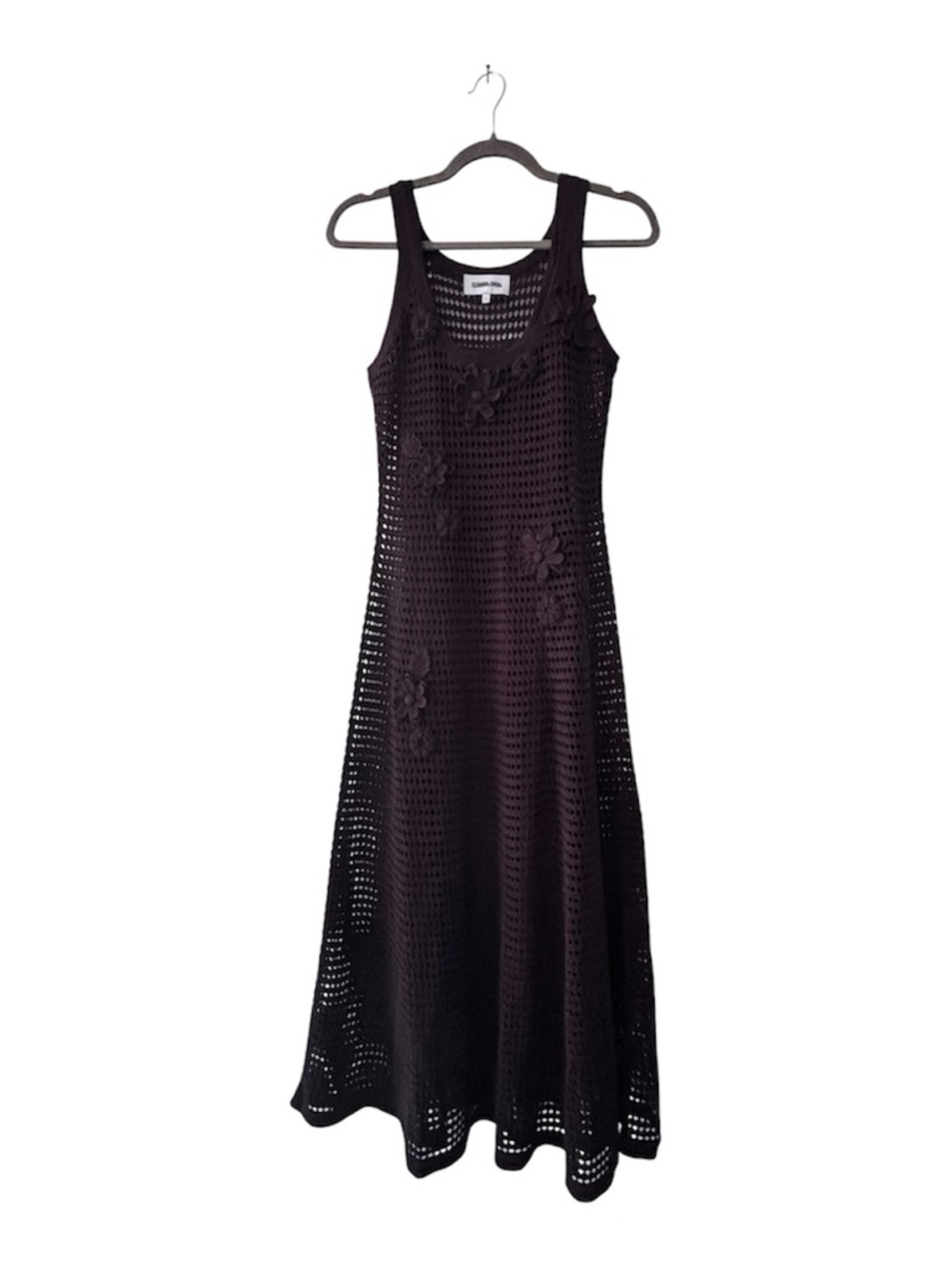 Saint Art Blake Crochet Dress Chestnut Floral Appliqué Size Small NWT
